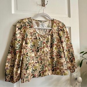 NEW MEADOWS Floral Blouse, Sz S‎
